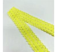 5 yards/lotto 20 mm pizzo elastico nastro elastico spandex ripiegabile per cucire pizzo bordo cintura accessorio per abbigliamento-giallo-5 yards
