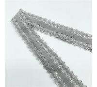 5 yards/Lotto 20mm Nastro elastico in pizzo Ripiegabile Fascia elastica in spandex per cucire Pizzo Rifinitura Fascia in vita Accessorio per indumenti-Grigio-5 yards