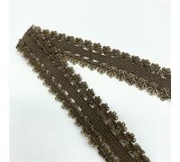 5 yards/Lotto 20mm Nastro elastico in pizzo Ripiegabile Fascia elastica in spandex per cucire Pizzo Rifinitura Fascia in vita Accessorio per indumenti-Marrone-5 yards