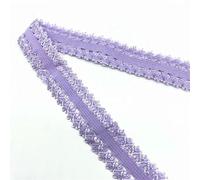 5 yards/Lotto 20mm Nastro elastico in pizzo Ripiegabile Fascia elastica in spandex per cucire Pizzo Rifinitura Fascia in vita Accessorio per indumenti-Viola chiaro-2 yards