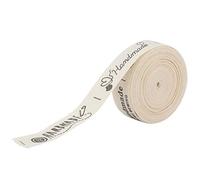 5 Yards Nastro Cotone, 1,5 cm Larghezza Nastri Pizzo Rifornimento Pacchetto Nastro Caratteri Fatti a Mano Cotone Naturale per confezionamento Articoli in Confezione (# 4)