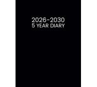 5 Year Diary 2026-2030: Month to View Planner from January 2026 to December 2030 || 60 Months Appointment Book with UK Holidays & Inspirational Quotes || Large Size - Black Cover