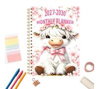 5 Year Journal - 60 Month Diary 2026-2030, Cute Cow Spiral Notebook Use | Five Year Journal - 60 Month Planner for Daily Writing | Spiral Bound Paper Notebook, Cute Cow Design for Memories