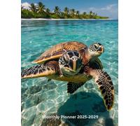 5-Year Monthly Planner 2025-2029: 5 Year Calendar Organizer, Marine Life ( Sea turtle design)