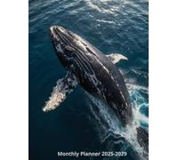 5-Year Monthly Planner 2025-2029: Hardcover - 5 Year Calendar Organizer, Marine Life ( Whale design)
