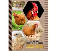 5-Year Monthly Planner 2026-2030: Dated Large / 60 Month Agenda / With Notes Pages - To Do List / Chicken Hen Rooster - Farm Animal Themed Cover