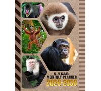 5-Year Monthly Planner 2026-2030: Dated Large / 60 Month Agenda / With Notes Pages - To Do List / Monkey - Jungle Animal Themed Cover