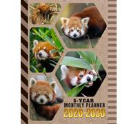 5-Year Monthly Planner 2026-2030: Dated Large / 60 Month Agenda / With Notes Pages - To Do List / Red Panda Bear - Animal Themed Cover