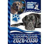 5-Year Monthly Planner 2026-2030: Hardcover / Dated Large / 60 Month Agenda / With Notes Pages - To Do List / Great Dane - Dog Themed Cover