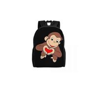 (5) Zaini Brown Monkey Curious George per uomo, donna, universitÃ , studenti, borsa per libri, adatto