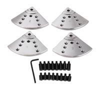 5 Zoll flache Drehfutterbacken, 45 Stahl-Holzdrehfutterbacken mit Schrauben für die Holzbearbeitung