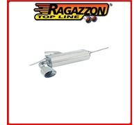 Seat Posteriore inox con terminale ovale 135x90 mm Sport Line