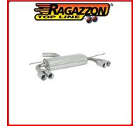 Seat Posteriore inox sdoppiato con terminali rotondi 2 / 2x70 mm sfalsati -