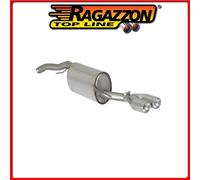Posteriore inox con terminali rotondi Fiat Bravo II (typ198)(752)