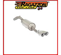 50.0282.56#1 SEAT IBIZA MK4 (6J) 2008>>2017 POSTERIORE INOX CON TERMINALI ROTOND