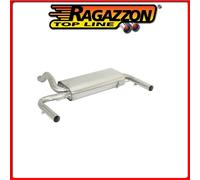 50.0319.01#1 RENAULT CLIO III POSTERIORE INOX SDOPPIATO CON TERMINALI ROTONDI 2