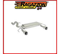 50.0382.06#1 OPEL CORSA D POSTERIORE INOX SDOPPIATO CON TERMINALI ROTONDI 2 / 10