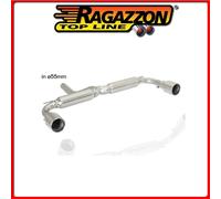 50.0402.06#1 MINI R60 COUNTRYMAN 2010>> POSTERIORE INOX SDOPPIATO CON TERMINALI