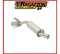 Fiat Posteriore inox con terminale rotondo 80 mm - Prodotto realizzato su