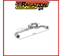 Tubo posteriore doppio terminali rotondi Ragazzon BMW Serie1 F21 118d e XD 110Kw