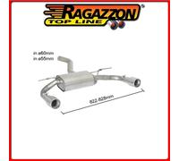 Posteriore con terminali rotondi Ragazzon BMW Serie3 F30 320d 120Kw 10/2011>