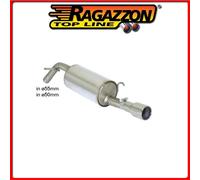 50.0452.05#1 PEUGEOT 208 POSTERIORE INOX CON TERMINALE ROTONDO 90 MM Ragazzon