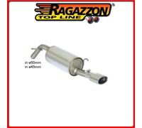 50.0457.10#2 PEUGEOT 208 POSTERIORE INOX CON TERMINALE OVALE Ragazzon