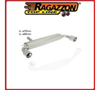 50.0480.60#1 MINI R60 COUNTRYMAN 2010>> POSTERIORE INOX SDOPPIATO CON TERMINALI