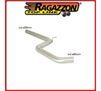 50.0489.80#2 AUDI A3 (TYP 8V) 2012>> TUBO CENTRALE GR.N SENZA SILENZIATORE INOX