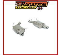 50.0528.60#1 FORD MUSTANG V 2004>>2015 POSTERIORE INOX SDOPPIATO CON TERMINALI R