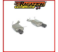 50.0528.75#1 FORD MUSTANG V 2004>>2015 POSTERIORE INOX SDOPPIATO CON TERMINALI R