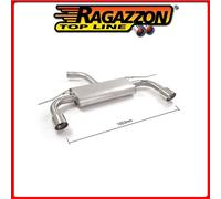 50.0558.61#1 VOLKSWAGEN GOLF MK7 SCARICO SPORTIVO INOX SDOPPIATO CON TERMINALI
