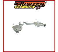 50.0563.61#1 FORD MUSTANG VI 2015>> POSTERIORE INOX SDOPPIATO CON TERMINALI ROTO