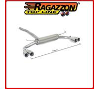 Posteriore sdoppiato terminali rotondi Ragazzon Jeep Renegade 1.6 Mjt 88Kw 2014>