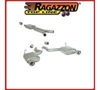50.0713.61#1 FORD MUSTANG VI 2015>> CENTRALE INOX + POSTERIORE INOX SDOPPIATO CO