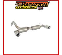 RAGAZZON SCARICO SDOPPIATO CON TERMINALI ROTONDI 2 / 102 MM 500 595 695 ABARTH
