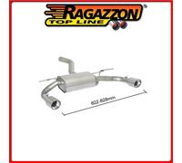 Posteriore con terminali rotondi Ragazzon BMW Serie3 F30 320d 140Kw 2015>
