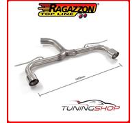50.0795.61#1 VOLKSWAGEN GOLF MK7 TUBO POSTERIORE GR. N INOX SDOPPIATO CON TERMIN