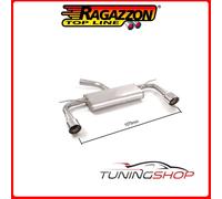 50.0872.61#1 VOLKSWAGEN GOLF MK7.5 POSTERIORE INOX SDOPPIATO CON TERMINALI ROTON