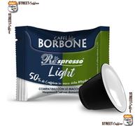 50 Capsule Compatibili Nespresso caffè Borbone Miscela LIGHT 50% Blu e 50% Dek