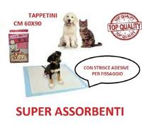 50/100/200/300/400 TAPPETINI ASSORBENTI PER CANI 60x90 CM TRAVERSE LETTIERA CANE