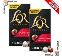50 Cialde Capsule alluminio Caffe L'OR Compatibile Nespresso Miscela Splendente