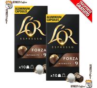 50 100 200 ... 500 Capsule Caffè LOR L'OR Forza 9 Compatibile Nespresso