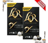 50 Cialde Capsule alluminio Caffe L'OR Comp. Nespresso Miscela Ristretto 11