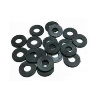50/100/200/500 pezzi M2 /2,5/3 /4/5 /6/8 - /20 rondella piatta in nylon nero distanziatore piano guarnizione isolante anello for vite(M10x25x2,50Pcs)