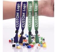 50/100/200 Braccialetti Colorati in Tessuto per Feste, Eventi, Regali Personalizzati (Personalizzati, 50 Pezzi)