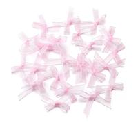 50/100/200 pezzi di mini fiocchi di organza, fiocchi di chiffon, fiori for fai da te, artigianato, nail art, decorazioni, forcine for capelli, accessori for indumenti(200Pcs,Light pink)