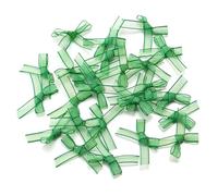 50/100/200 pezzi di mini fiocchi di organza, fiocchi di chiffon, fiori for fai da te, artigianato, nail art, decorazioni, forcine for capelli, accessori for indumenti(50Pcs,Green)