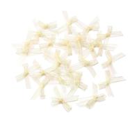 50/100/200 pezzi di mini fiocchi di organza, fiocchi di chiffon, fiori for fai da te, artigianato, nail art, decorazioni, forcine for capelli, accessori for indumenti(200Pcs,Beige)