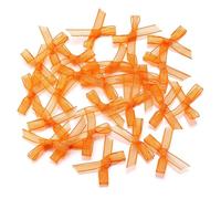 50/100/200 pezzi di mini fiocchi di organza, fiocchi di chiffon, fiori for fai da te, artigianato, nail art, decorazioni, forcine for capelli, accessori for indumenti(50Pcs,Orange)